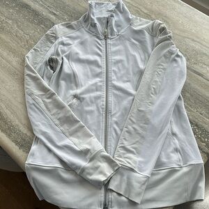 LULULEMON white full zip jacket Size 12